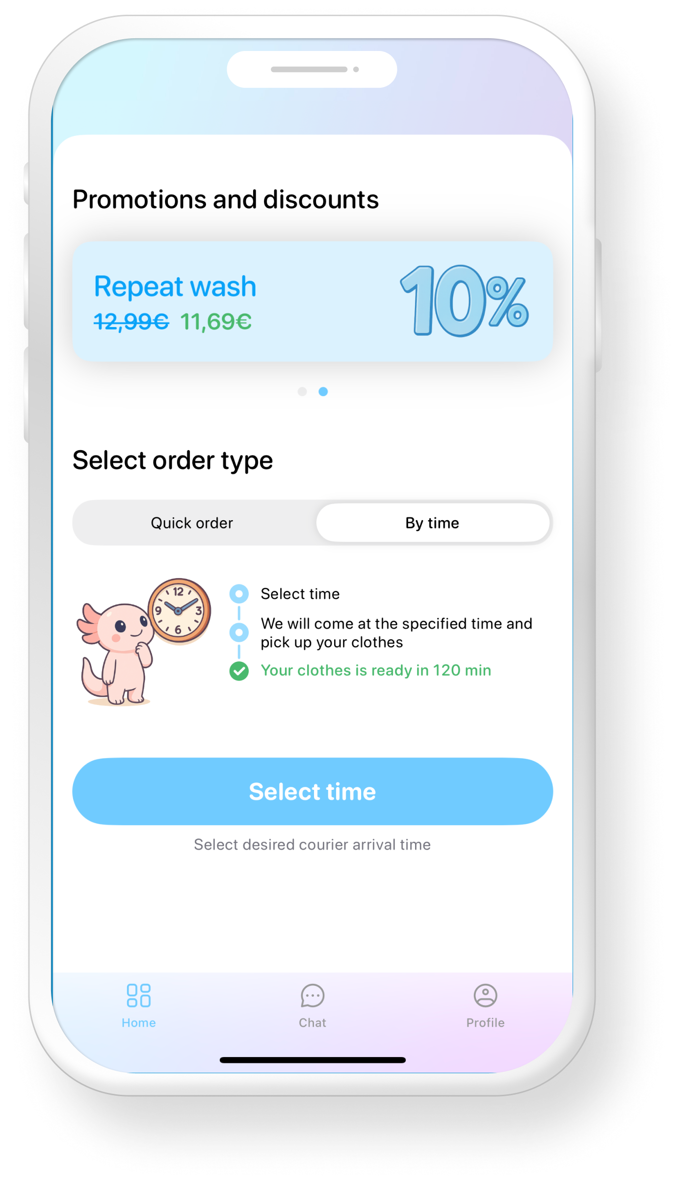 Pickup scheduling on phone